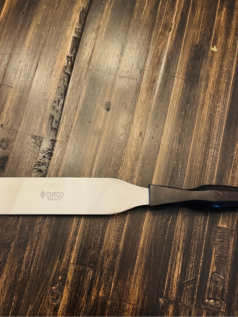 CUTCO 1756 Professional Spatula Frosting Cake Spreader Brown Handle USA 12.75